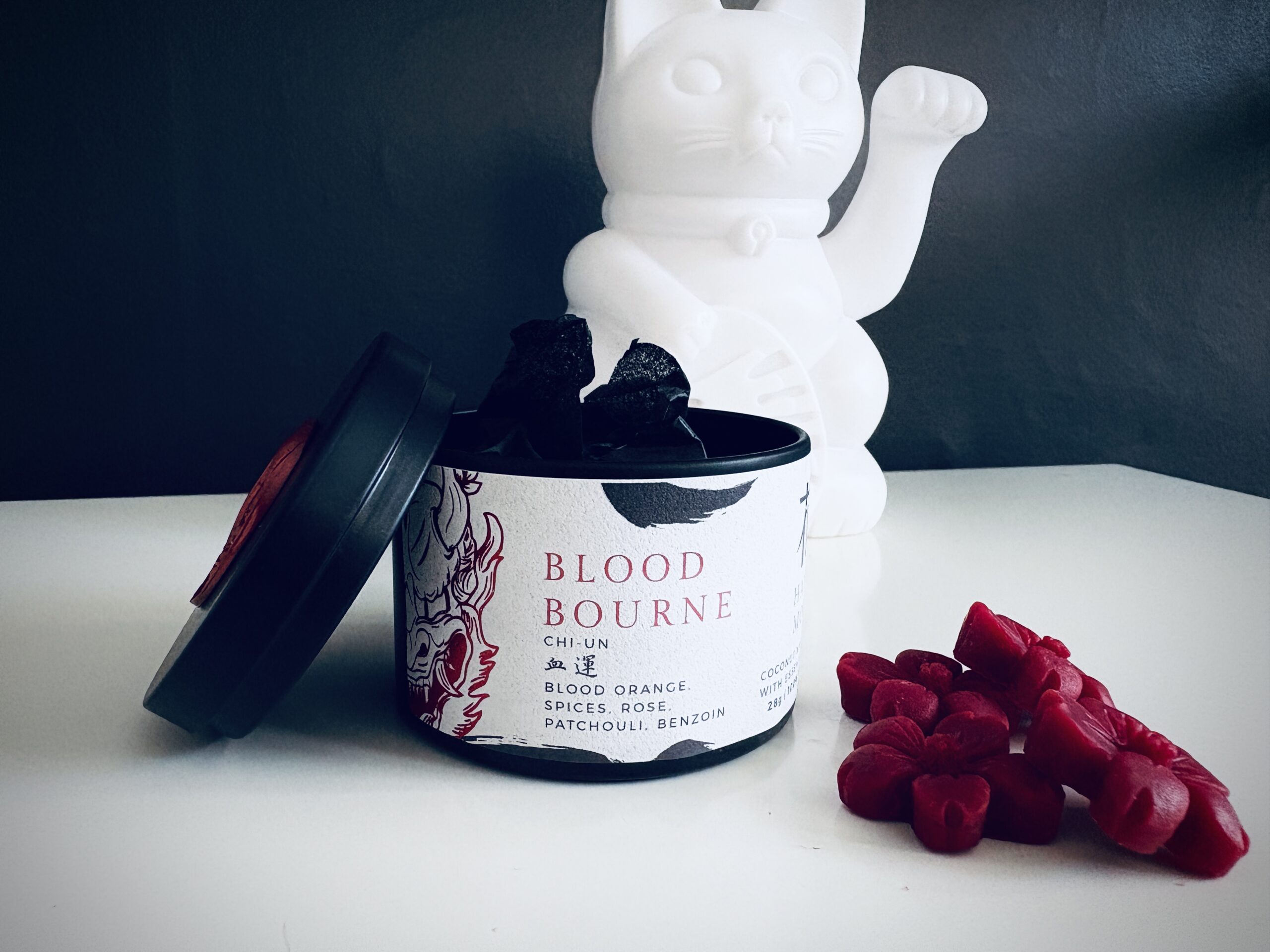 Blood Red Sakura Wax Melts: Blood Orange, rose and patchouli Essential Oil